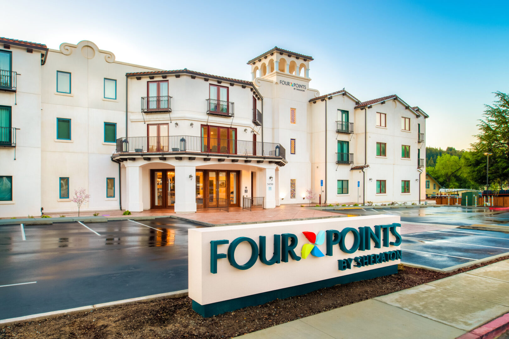 Four Points by Sheraton Board on a White Background